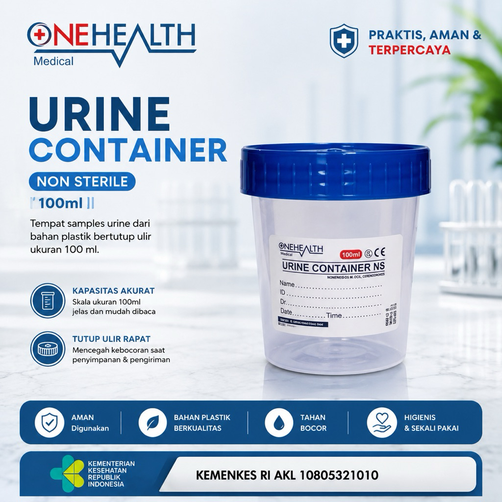 Specimen Container 100ml Onehealth / Urine Container Non Steril 100ml