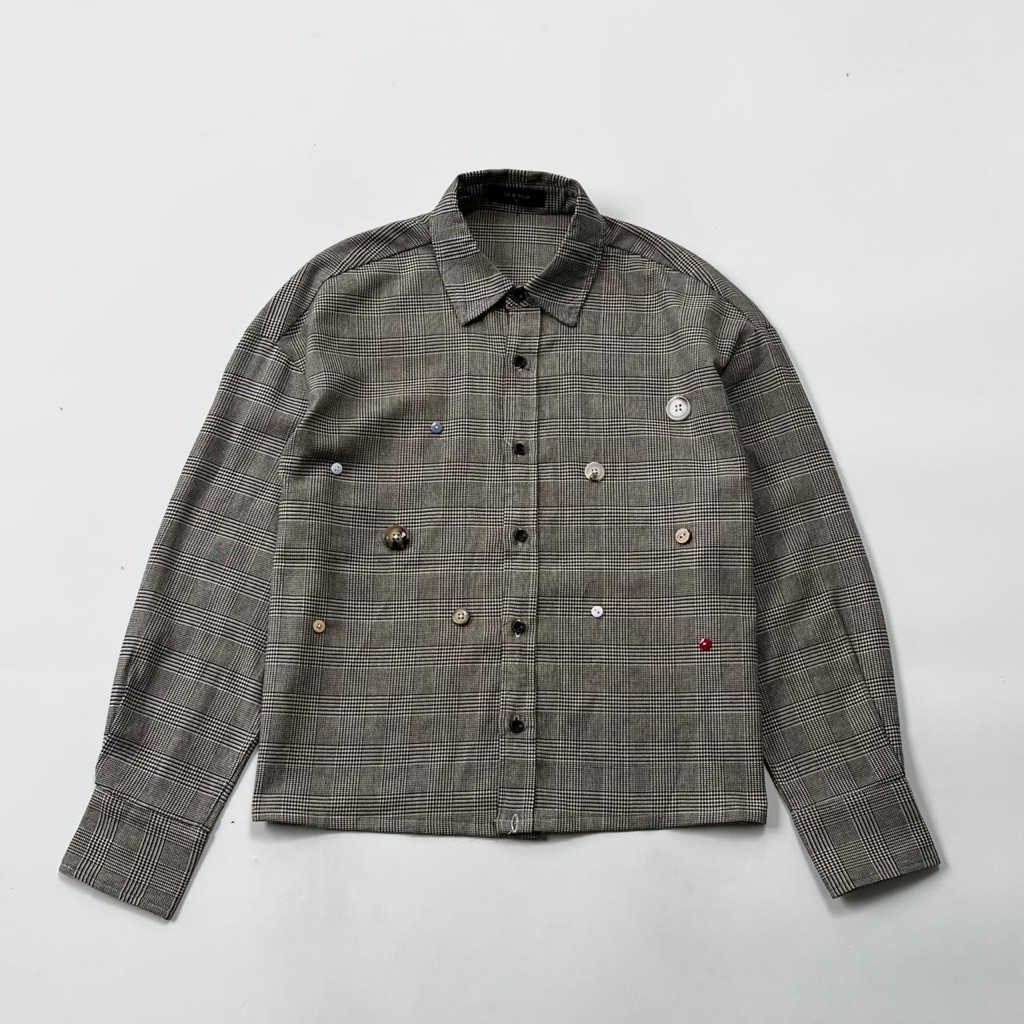 US N THEM Buttons Shirt Size L fit XL Boxy 63x60