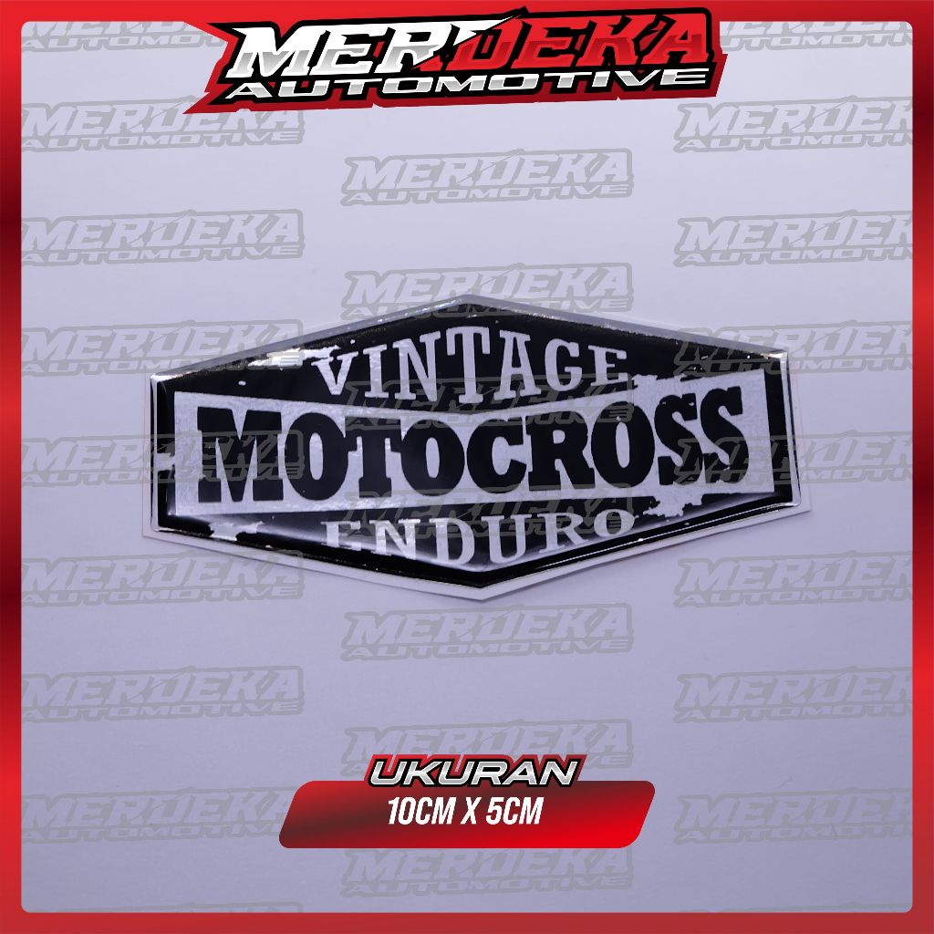 Emblem logo vintage motocross / emblem timbul trail vintage / sticker trail jadul / stiker logo vint