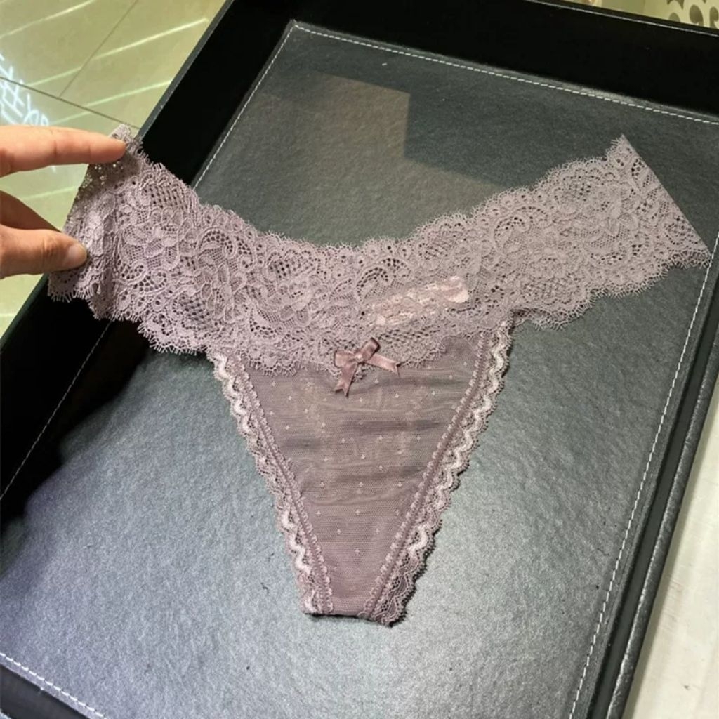 BEVERLY JEAN - Chloe Panties CD Celana Dalam Renda Thong Gstring Sexy Lace Cutie Dalaman VS Brief