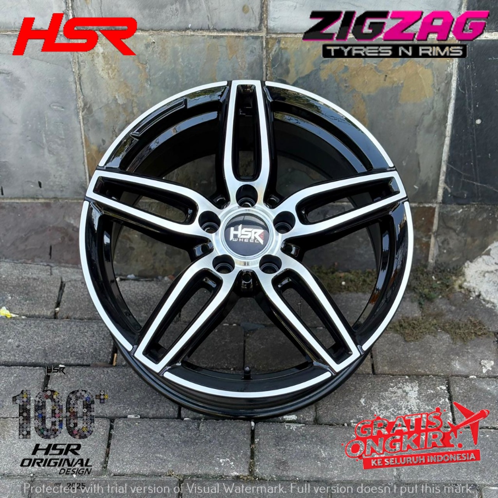 Velg Mobil Racing Ring 17 HSR Hitachi 5x112 Untuk Mercy Dll