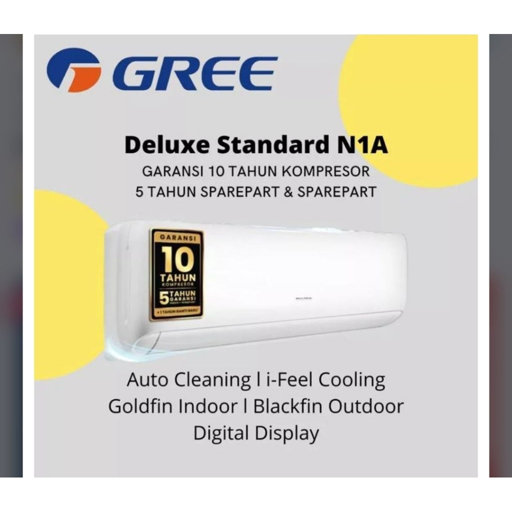 (Khusus Wilayah Kota Palembang) AC 1/2PK GREE GWC 05N1,AC STANDARD GREE 0.5 PK GWC-05N1/A, Ac Gree 1