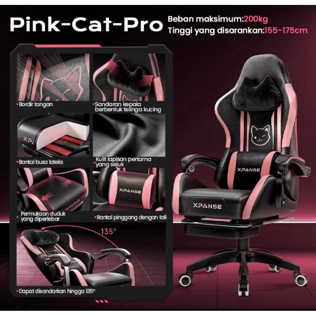 Kursi Gaming Pink Xpanse