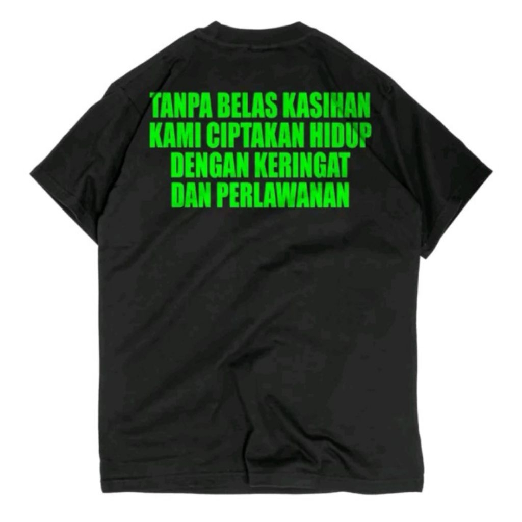 kaos sajak using kelas pekerja baju kaos t-shirt distro katun combed unisex lengan pendek