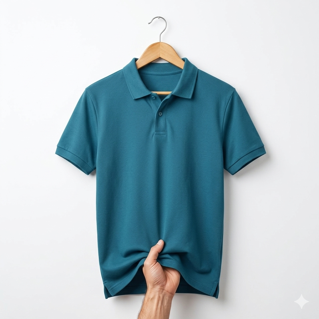 NAN 7 - Kaos Polo Shirt Polos Casual Kaos Berkerah Polo Warna Biru Tua