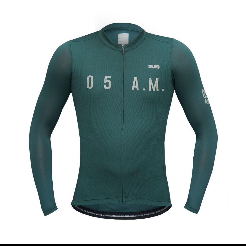 Jersey Sepeda Long Sleeve Sub Jersey Elite Pine Green Original