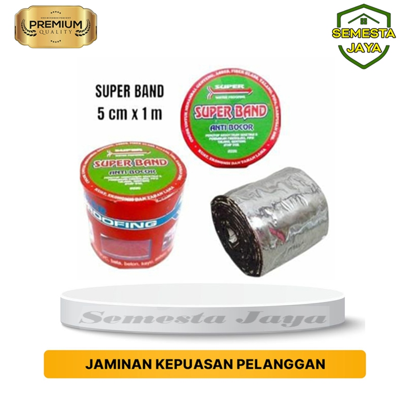 Isolasi Genteng Atap Rumah Lem Lakban Seng Talang Tandon Pipa Selotip Fiber Glass Tape SUPER BAND 1 