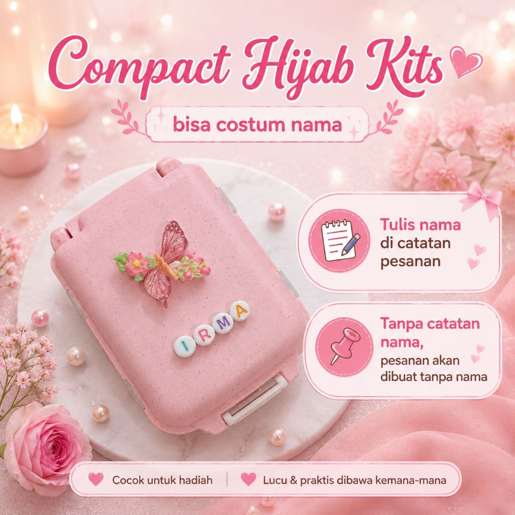 Hijab Kit / Compact hijab kit / Hijab Organize / Wadah jarum pentul by Ayana Handmade