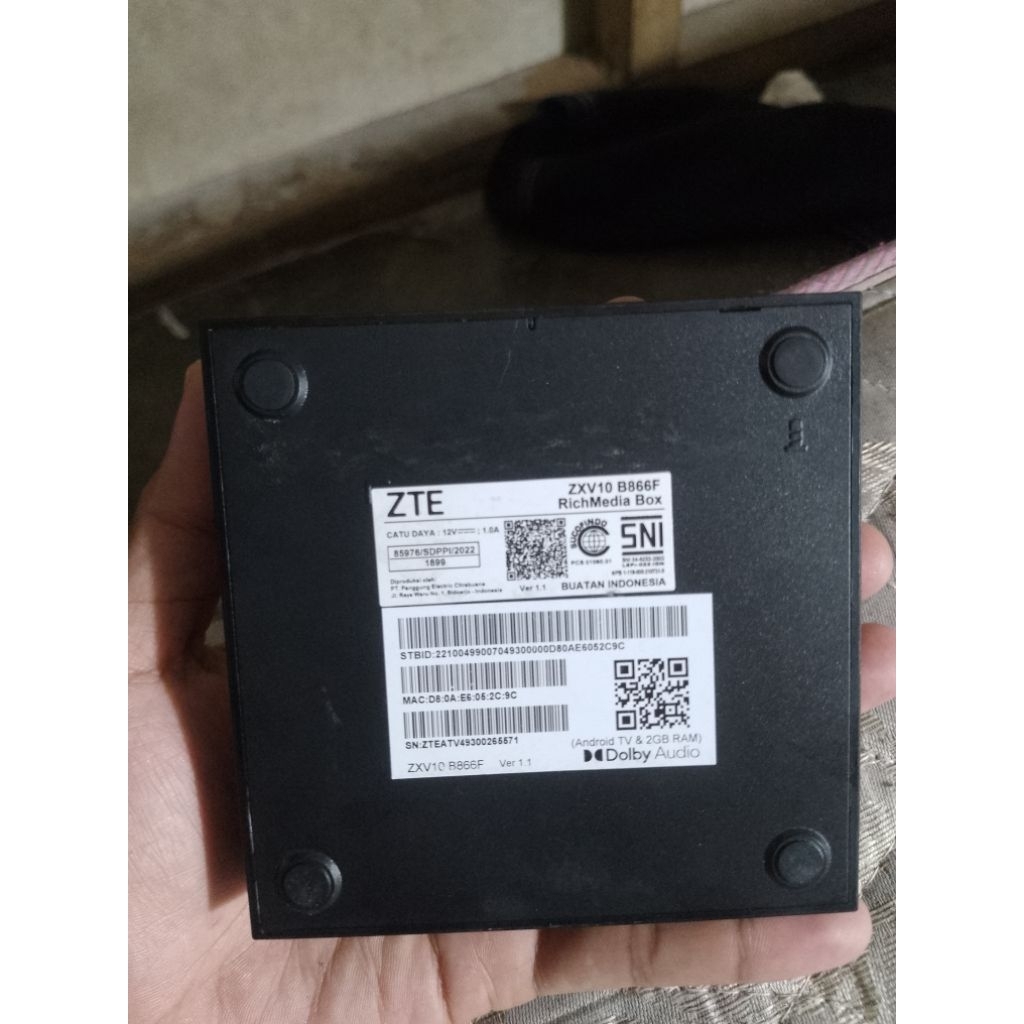 STB ANDROID ZTE B866F 1.1