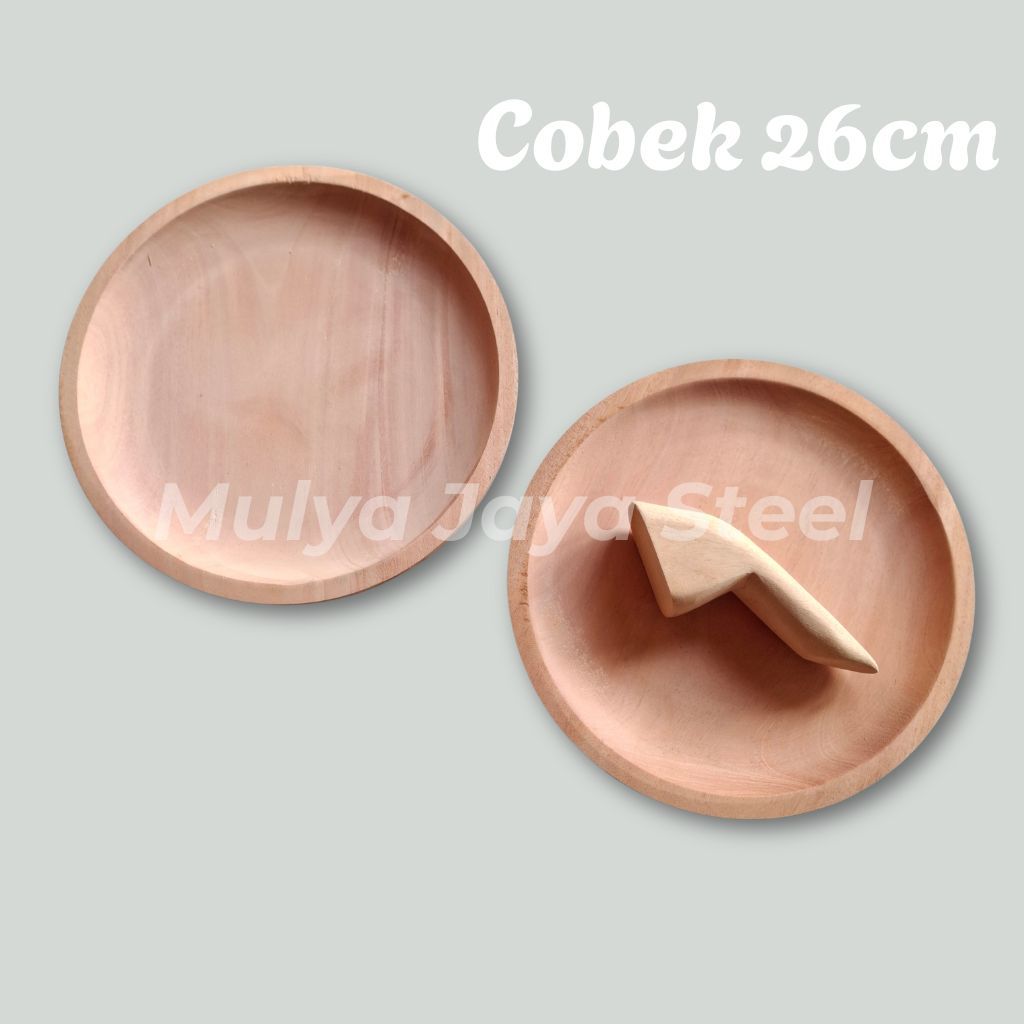 COBEK KAYU JUMBO 26 / COBEK KAYU MURAH  UKURAN 26 (cobek saja / cobek + uleg)