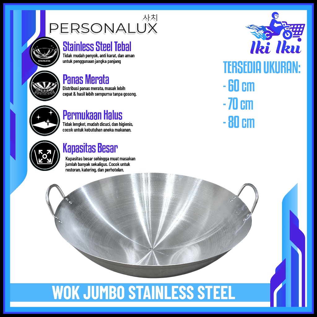 Wajan Kuali Stainless Steel Besar Jumbo