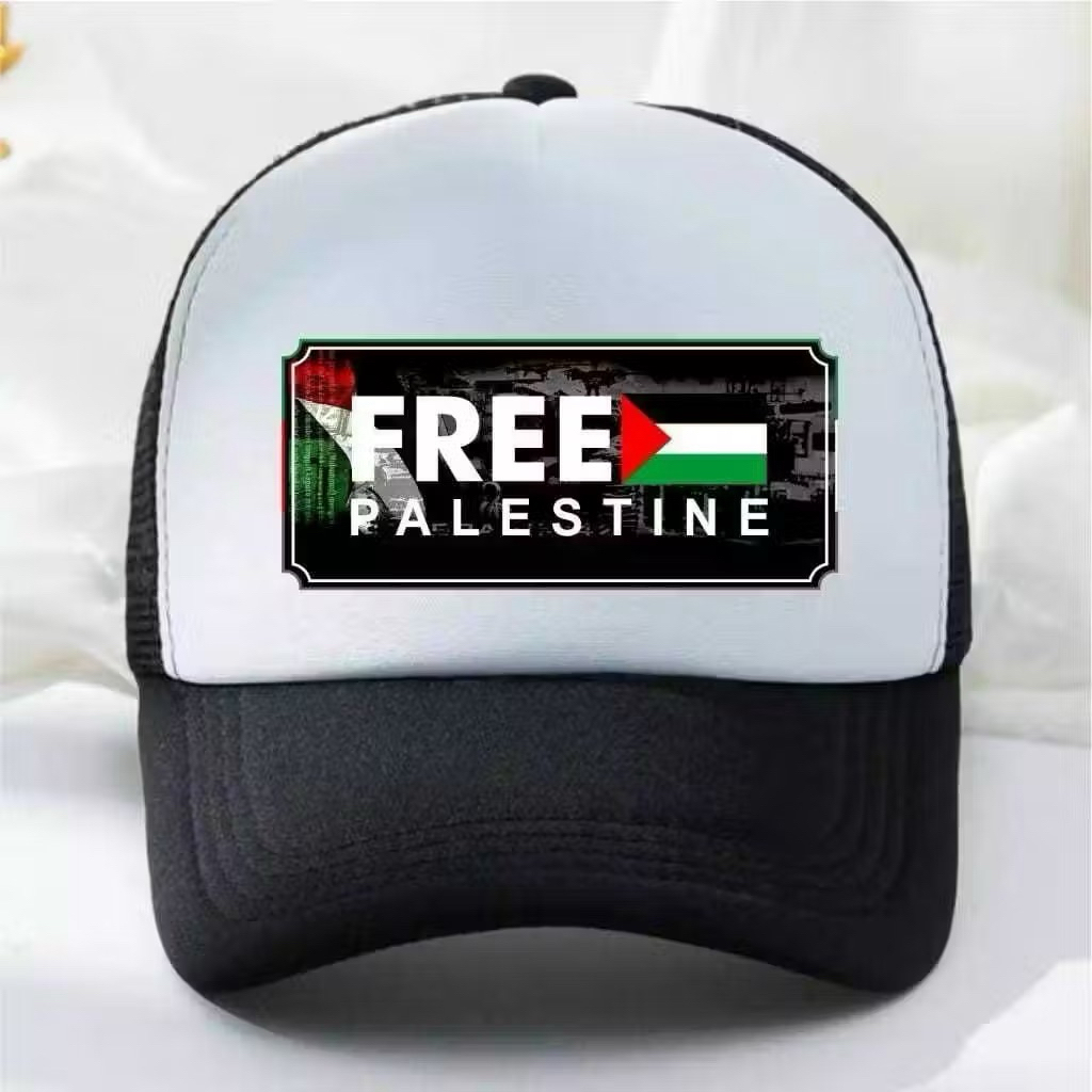 (BISA COD) Topi Trucker / Jaring Distro Save Palestine / Topi Palestina dan syal palestine