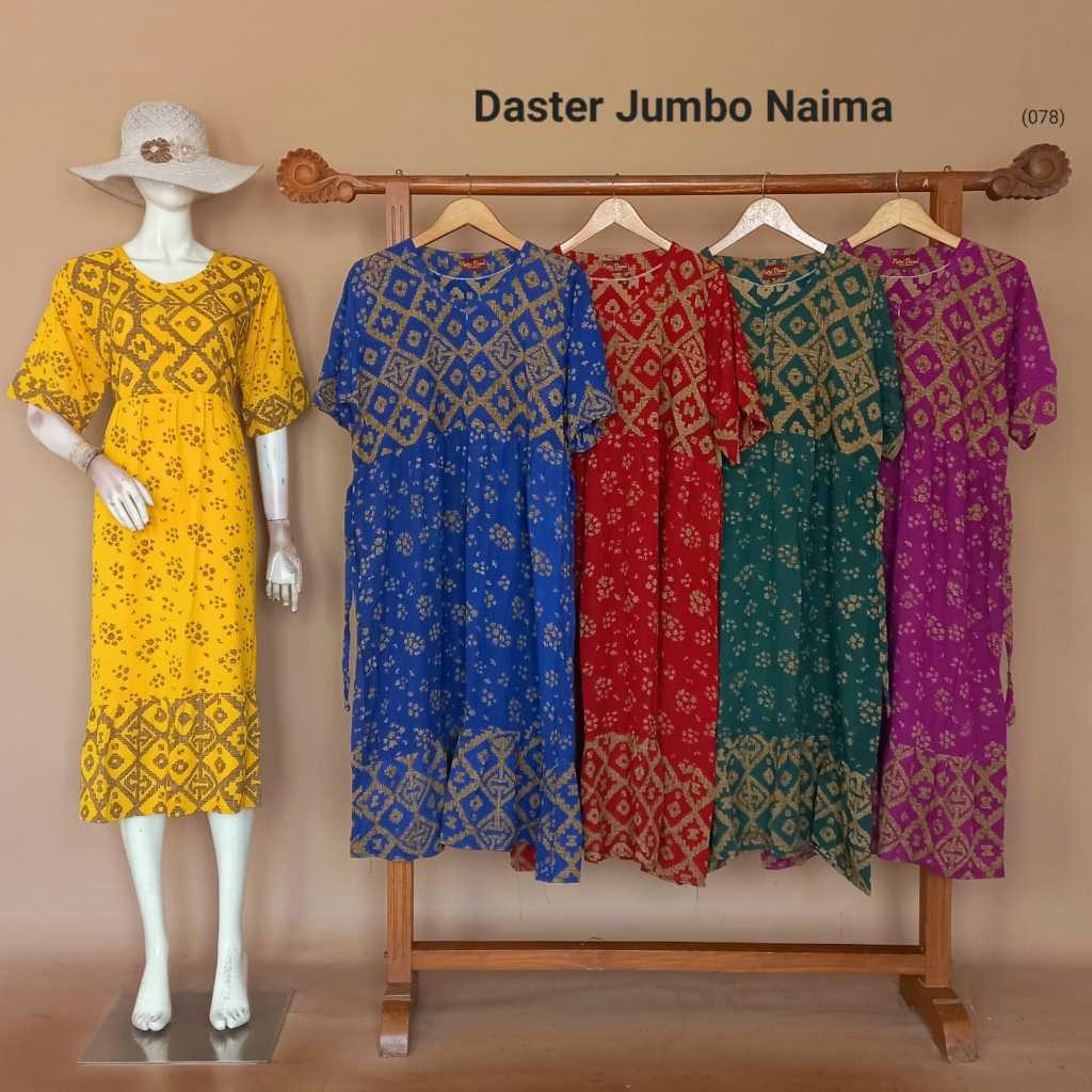 Daster Jumbo Naima By Putri Diana Busui Resleting Bahan Rayon Halus Terbaru Terlaris Asli Pekalongan
