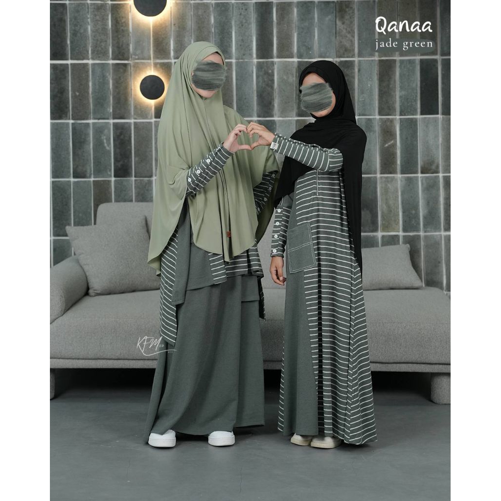 (Kids) Qaana by Kfm/ Set tunik Rok/ Gamis kids/ abaya sporty kids/ tunik sporty kids
