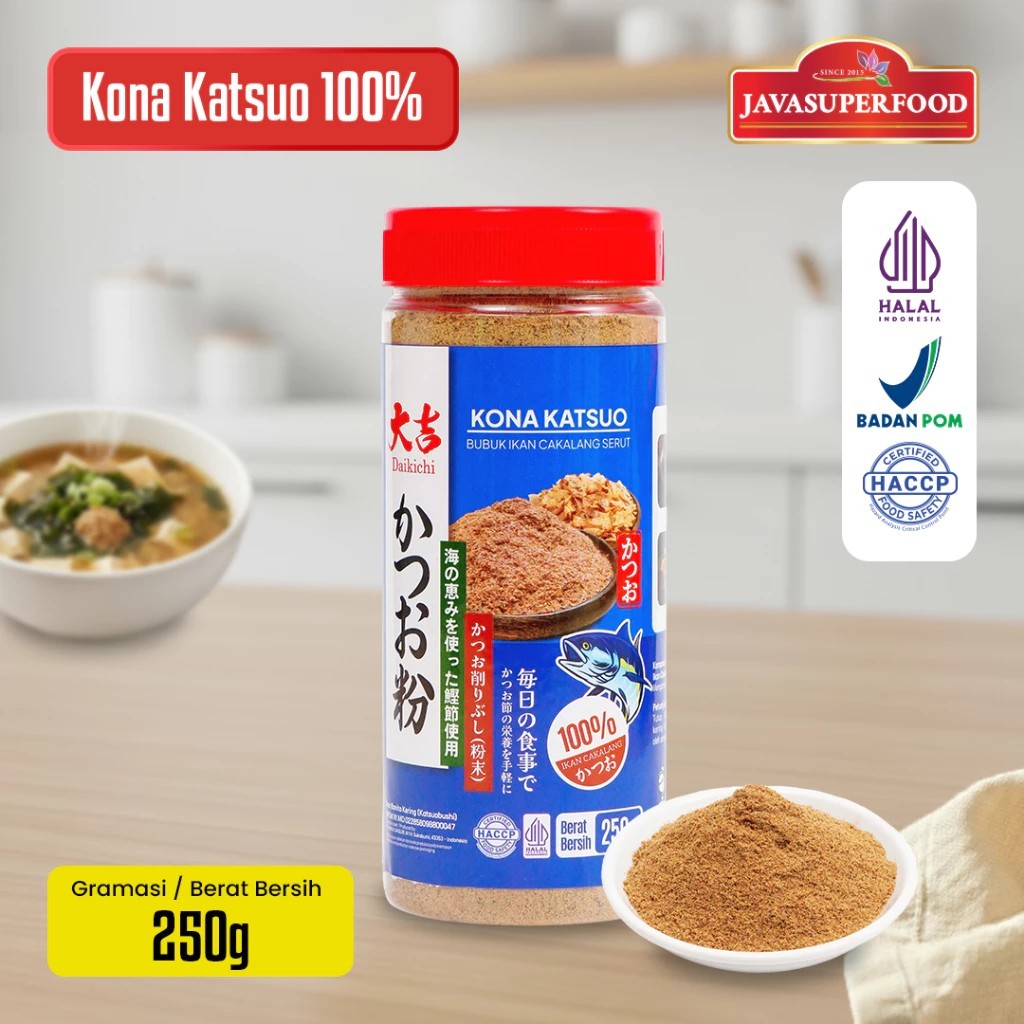 (HALAL) KONA KATSUO BUBUK IKAN CAKALANG SERUT / KATSUOBUSHI POWDER / TEPUNG IKAN CAKALANG / IKAN CAK