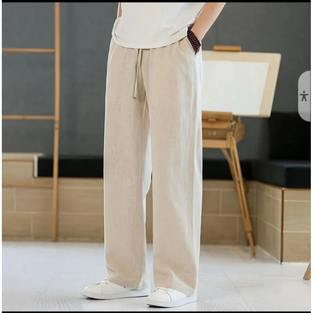 Celana Panjang Pria Katun Linen Premium - Linen Pants