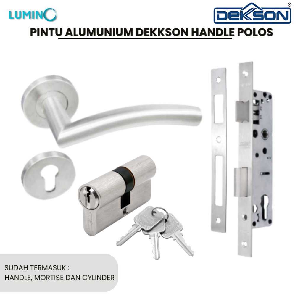Dekkson - Handle Pintu Aluminium Oval SSS No Label Set Dekkson