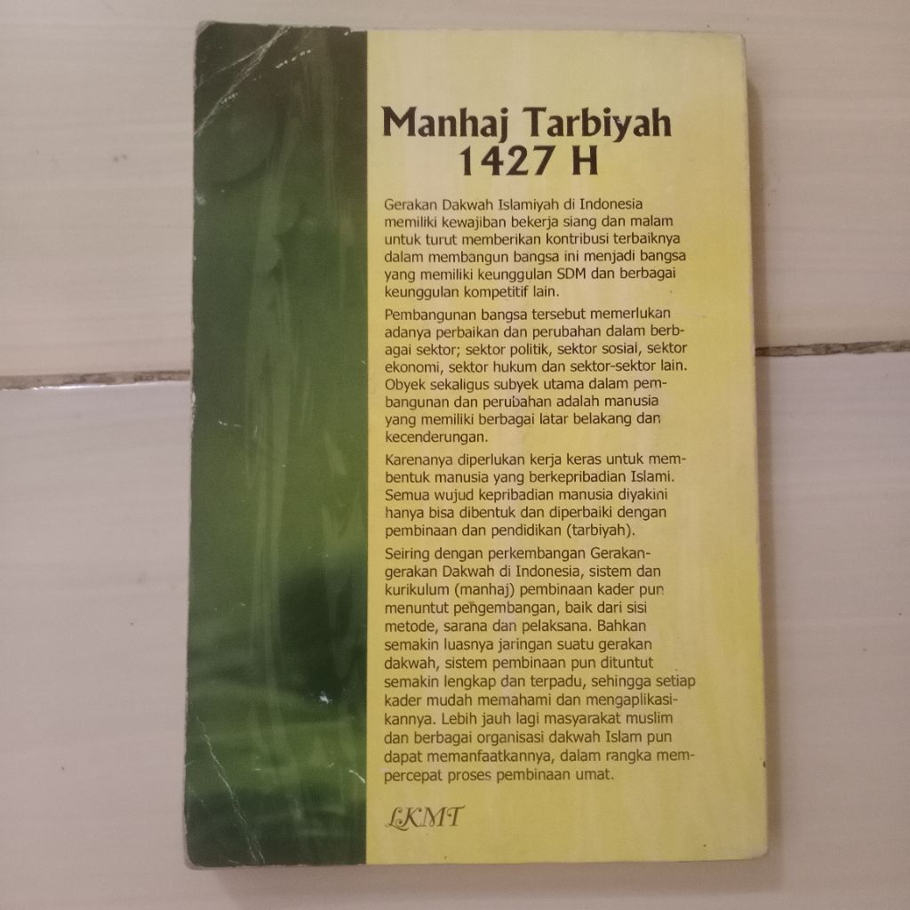 BUKU BEKAS MURAH ORIGINAL MANHAJ TARBIYAH 1427 H OLEH LEMBAGA KAJIAN MANHAJ TARBIYAH