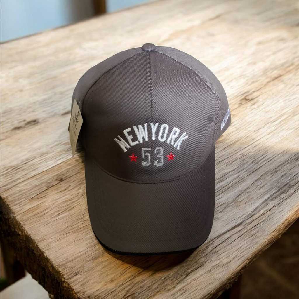 TOPI BISBOL UNISEX All-Size Warna,Abu Tua Model/NY
