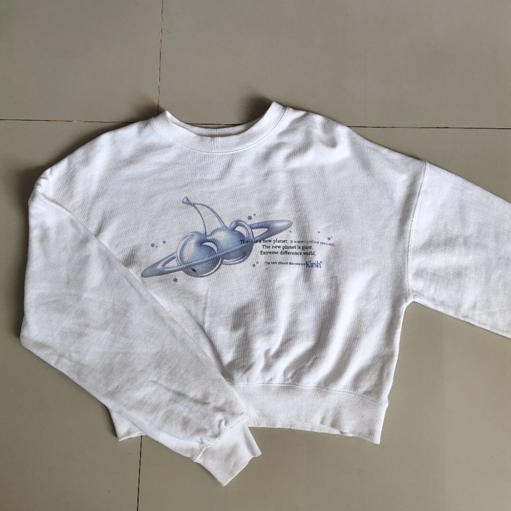 sweatshirt Croptop Kirsh size 1 white