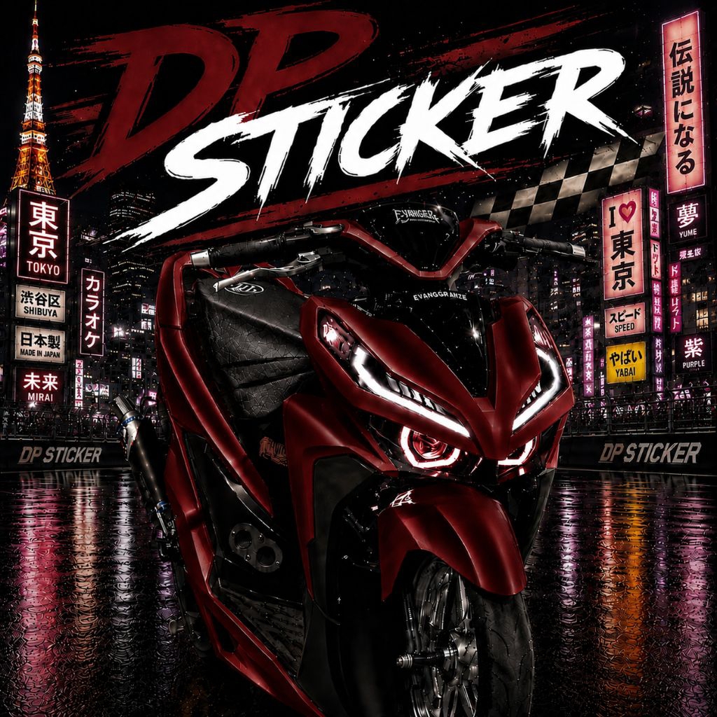stiker skotlet dark red candy burgudy glossy