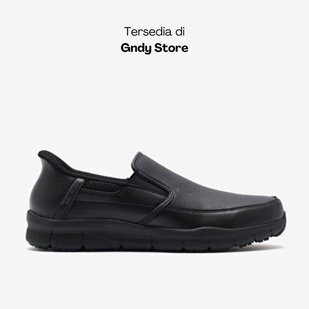 Sepatu Formal Kantor Pria Skechers Nampa Broxtin 200304/BLK Full Black Men
