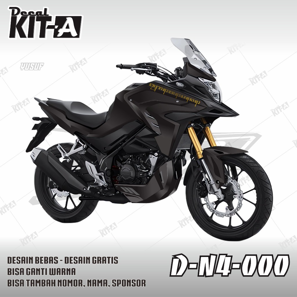 Stiker cbx decal cbx motor CB 150 X Terbaru Sticker Custom CB150X hitam kombinasi putih