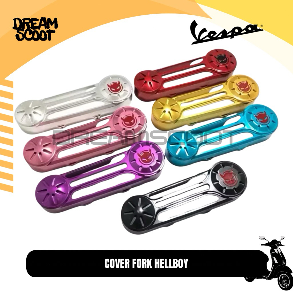 Cover Fork HELLBOY CNC Vespa Matic Vespa Sprint Vespa Primavera Vespa S Vespa GTS Cover Fork Vespa