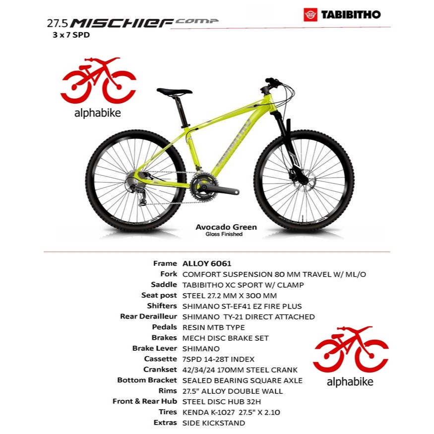 SEPEDA GUNUNG MTB 27.5 THRILL TABIBITHO MISCHIEF COMP TERBARU