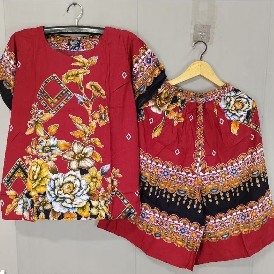 SETELAN KULOT  LD 120 / Setelan Daster Ld 120 Motif Kenari