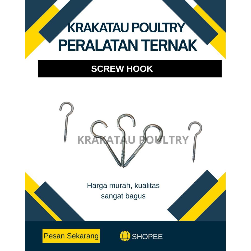 SCREW HOOK - Untuk Gantungan Pully