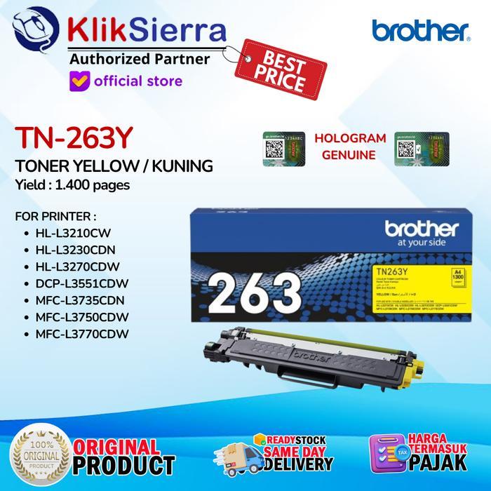 BROTHER Toner TN-263Y | TN263Y | TN263 Y Yellow Original