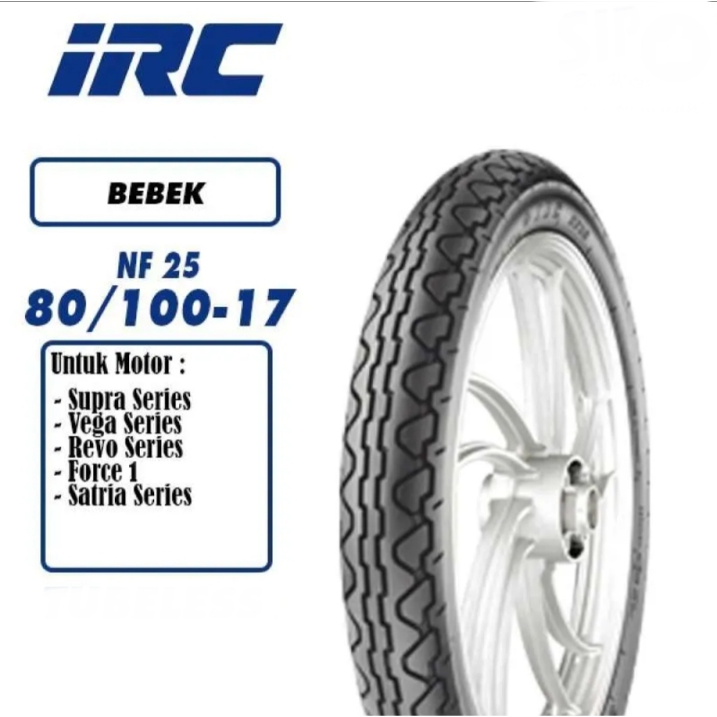 Ban luar 80/100-17 Ban IRC 80/100-17 Tube Type Ban 80/100-17 IRC Tube Type Biasa
