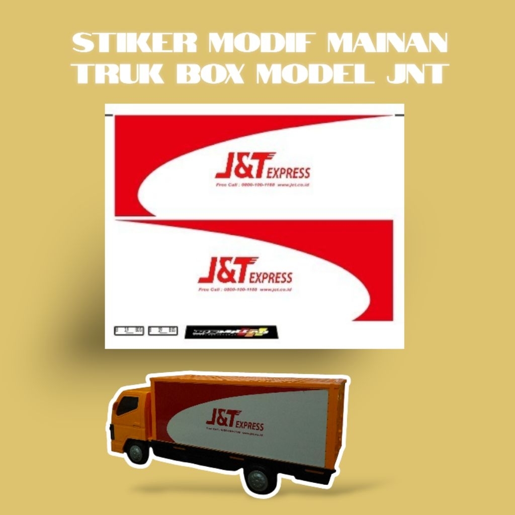 STIKER JNT MODIF MINIATUR MITSUBISHI FUSO MODEL BOX EXPEDISI