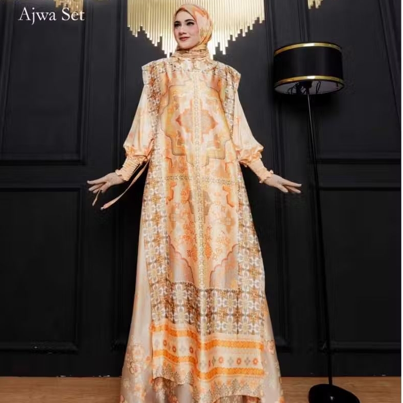 Gamis Cantik Mewah Dan Elegan Ajwa Set By Ivas Production