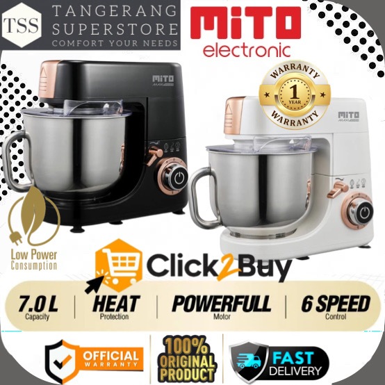 MITO STAND MIXER MX-700 MX700 MX 700 METAL GEAR 6 SPEED MIXER MITO SUPER LOW WATT BAKING DOUGH MIXER