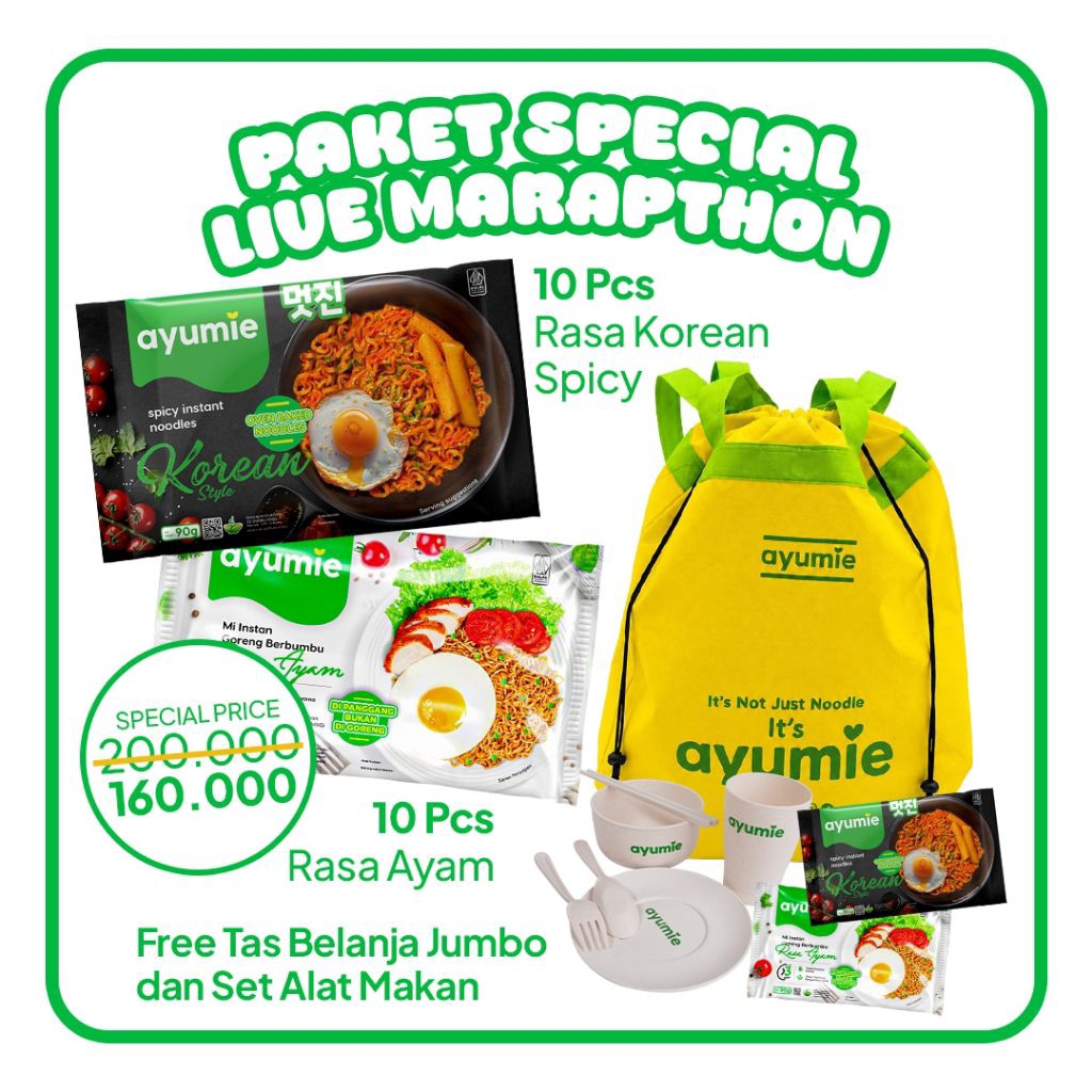 Ayumie x Marapthon Special Paket Mie Sehat