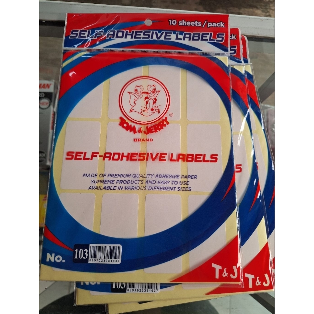 Stiker Label Tom & Jerry No. 103. Harga 1 pak isi 10 L