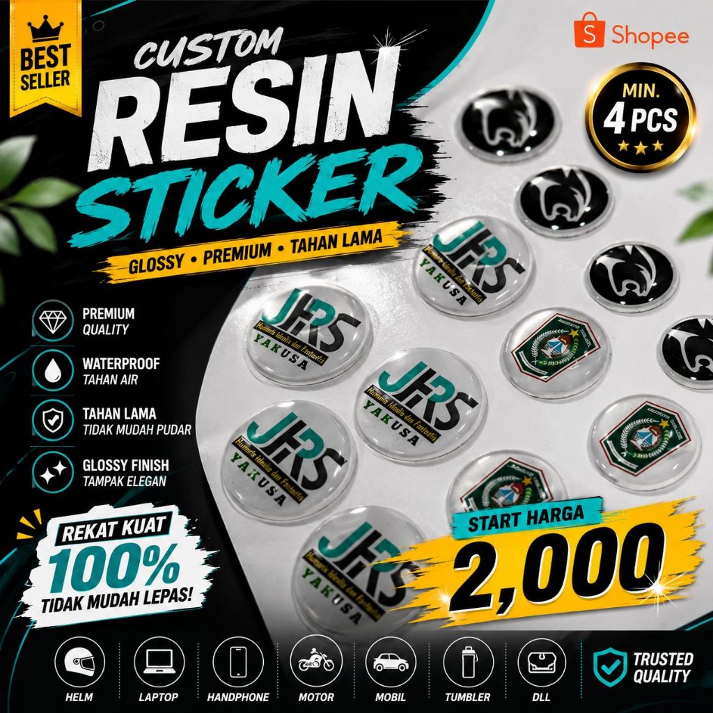 CUSTOM Sticker TIMBUL LENTUR MURAH CUSTOM STIKER TIMBUL LENTUR Emblem Timbul