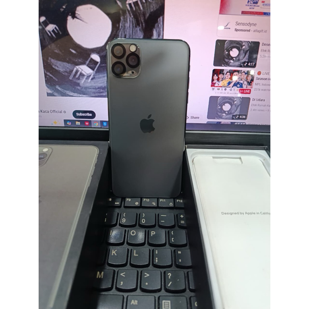 IPHONE 11 PROMAX 256GB HB 77%. ORIAN SEMUA AKTIFASI 2019 SINYAL AMAN