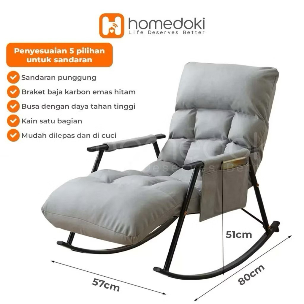 READY PRELOVED Homedoki Sofa Santai Kursi / Goyang Santai Kursi / Sofa Malas / Kursi Tidur Sofa / Ku