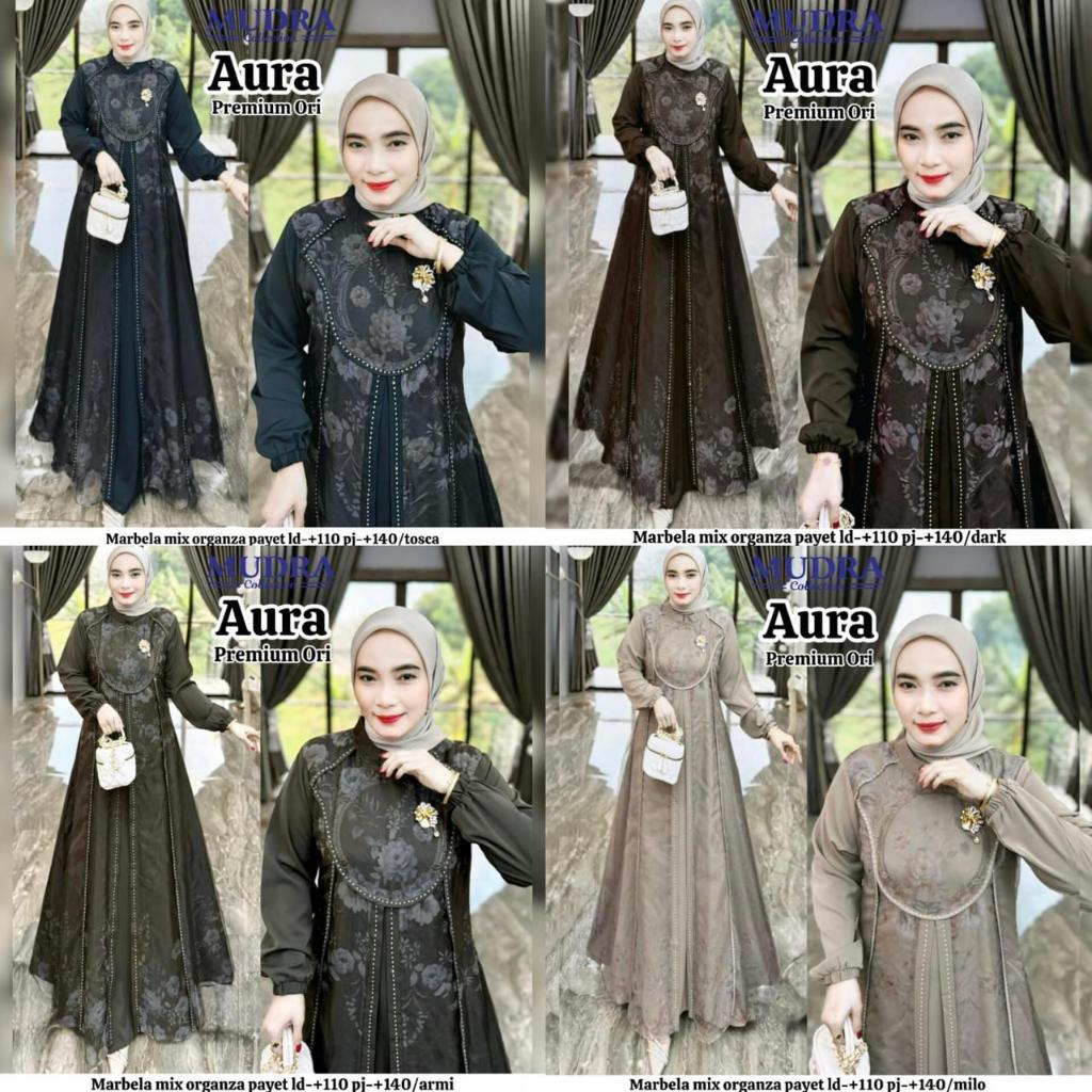 Pakaian Wanita AURA DRESS Trend FASHION HQ From MuDRa