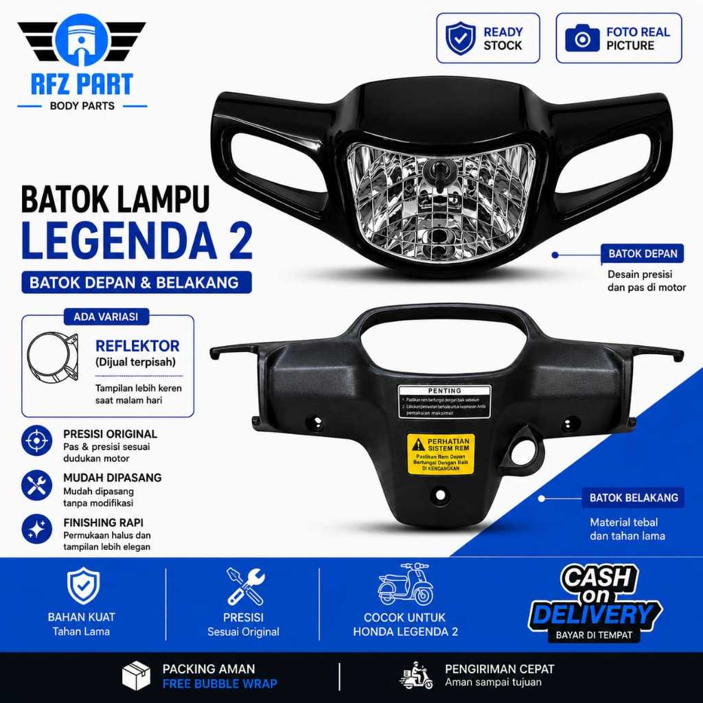 Batok Motor Honda Astrea Legenda 2 | Cover Batok Depan Belakang | Sparepart Motor Honda Astrea