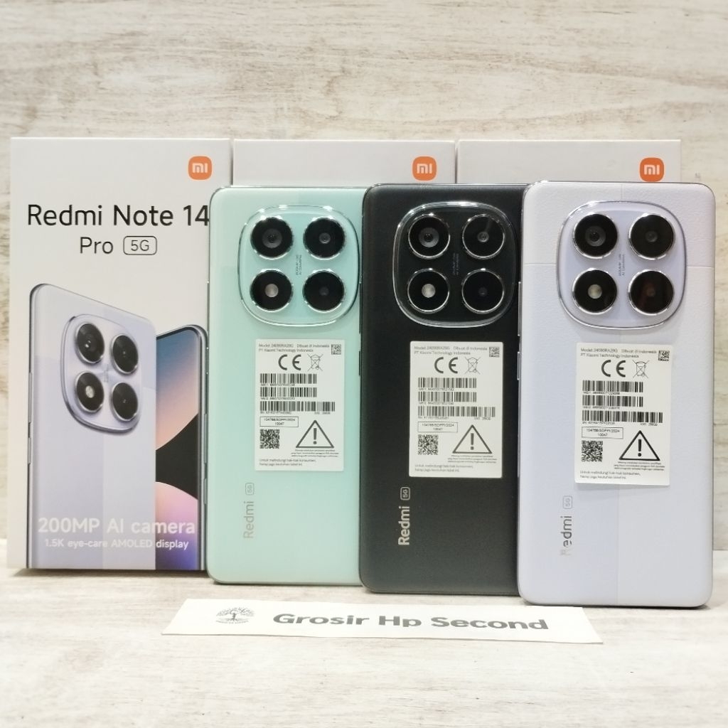 REDMI NOTE 14 PRO 5G 12/512GB 8/256GB HP SECOND BEKAS FULLSET