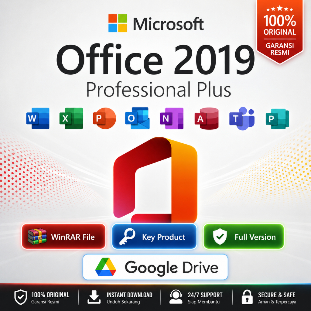 Microsoft® Office® 2019 Pro Plus 32/64 Bit + Key Product