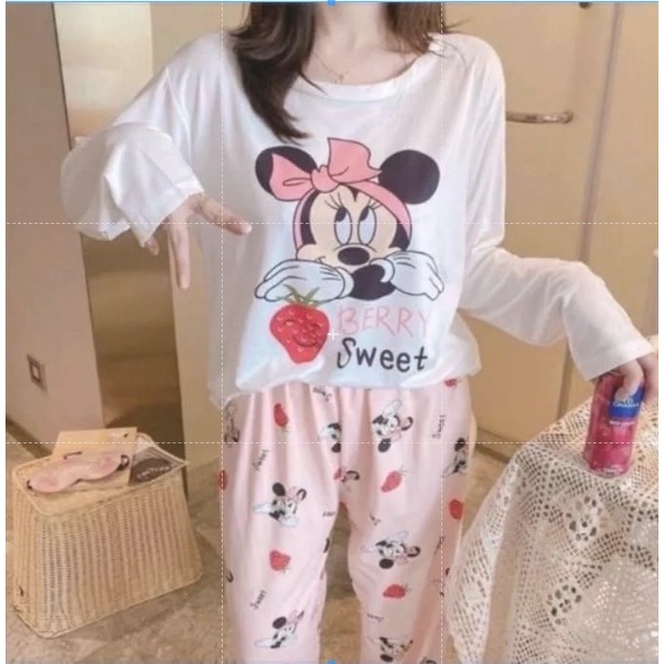 PIYAMA WANITA LENGAN PANJANG PP IMPORT LEISURE WEAR, FASHION WEAR, SIN KHIM