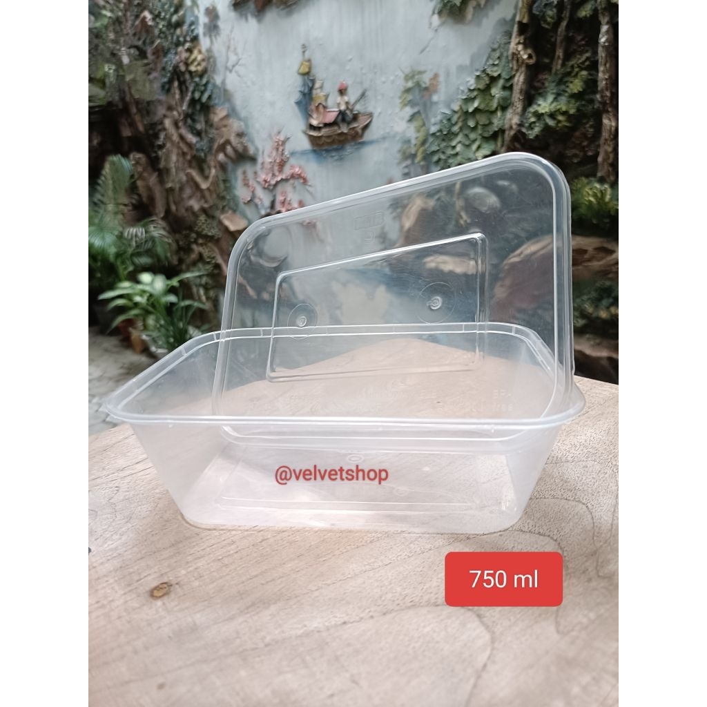 Thin wall Thinwall Go Green bento second bekas good condition plastic food packing kotak bekal 1000m