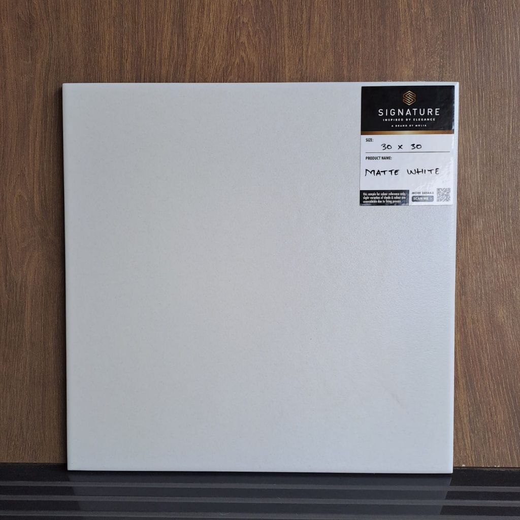 Keramik 30x30 Signature Putih Polos / Matt