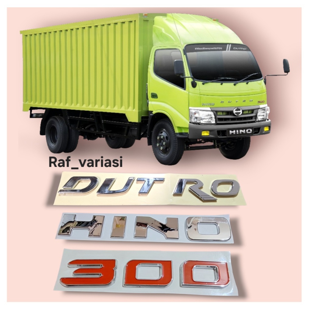 emblem hino 300 dutro chrome timbul / emblem dutro hino 300 / emblem dutro / hino 300 dutro