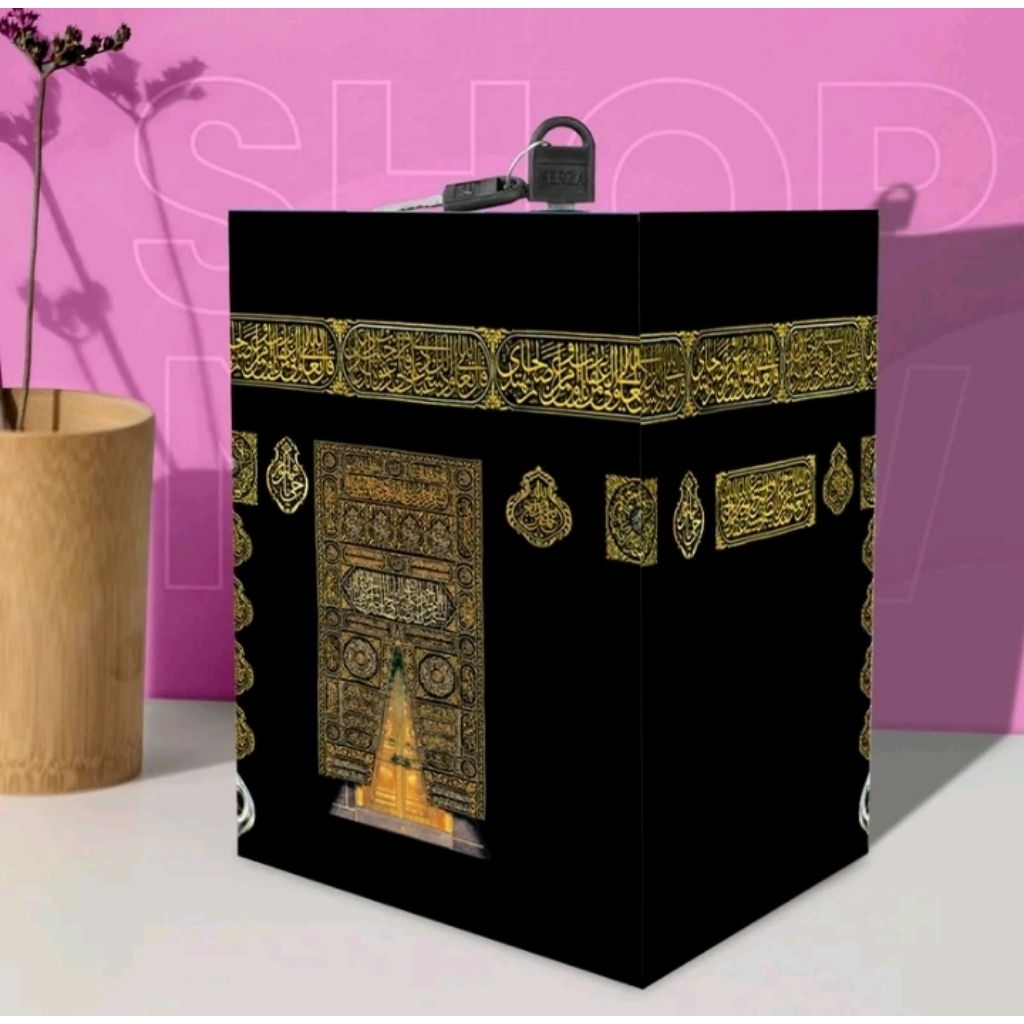 Celengan ka'bah kunci jumbo - Celengan miniatur Ka'bah kunci jumbo besar